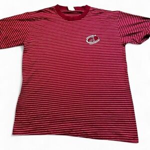 Vintage Arkansas‎ Razorbacks striped red oak tshirt size XL